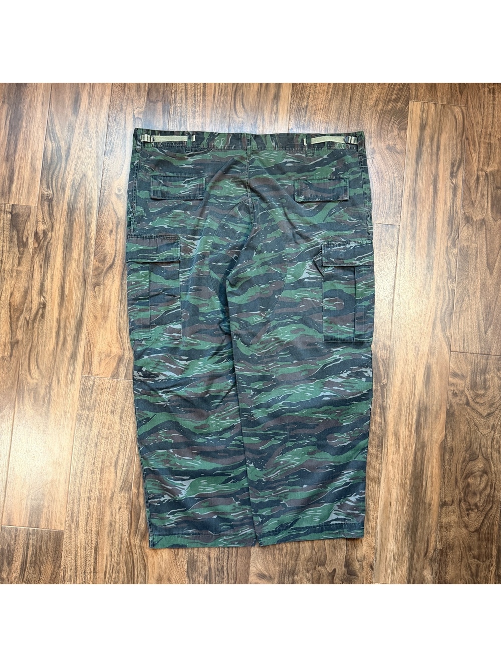 Vintage BAGGY Military Cargo Pants BDU Tiger Stripe Camo XXL Army Tactical Wide